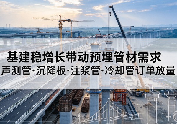 开化基建稳增长带动预埋监测管材需求，声测管、沉降板、注浆管订单持续放量