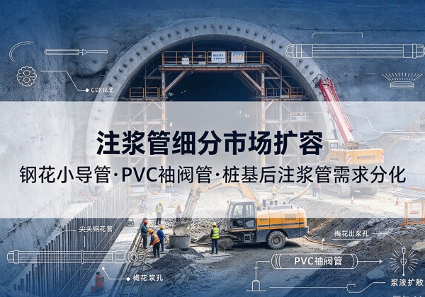 开化注浆管细分市场扩容，隧道钢花小导管、PVC 袖阀管、桩基后注浆管需求分化